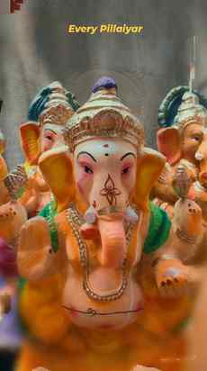Last Vinayagar Chaturthi, she was still in my womb. This yea