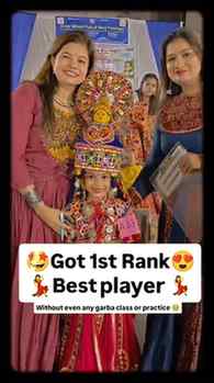 🧿Got 1st rank best player💃💃From no Garba classes, no spec