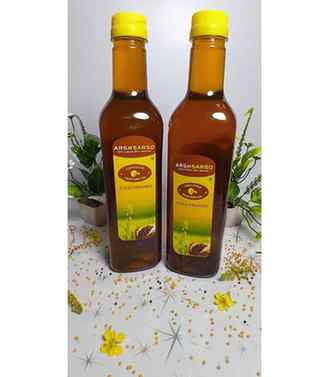 Get your "ARSHSARSO" cold pressed mustard oil from 
'AMAZON'