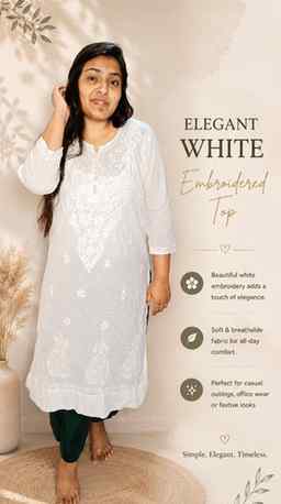Grace meets comfort in this beautifully embroidered white to