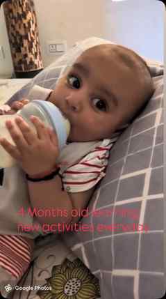 Watching my little brother growing everyday .Learning new ac