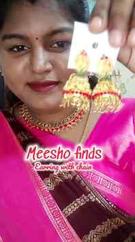 Earring with chain under 250/-
Comment link 🔗
@meeshoapp