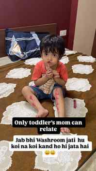 नज़र हटी दुर्घटना घटी 😩😩

#toddlerlife #toddlermomlife #ex