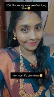 After becoming a mom, even getting ready in a saree feels li
