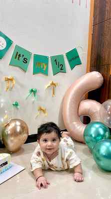 Its my 1/2 birthday….6 months completed ✨💚
.
.
[birthday bo