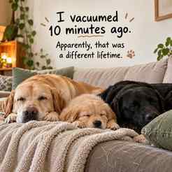 I clean. They shed. I clean again. They shed again.
At this