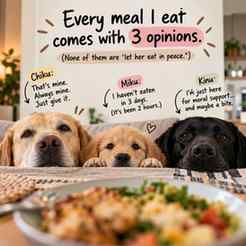 I don’t remember adopting three food critics, but apparently