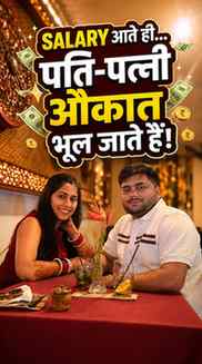 Do paise aate hi dono Pati Patni apni aukaat bhool jate
Huen