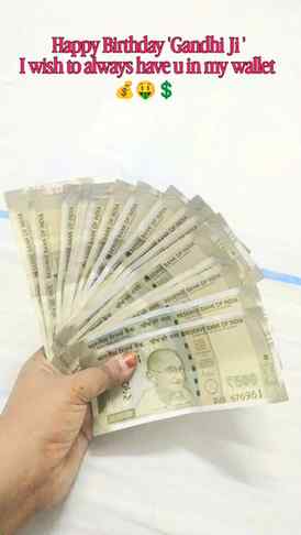 Happy Birthday bapu 🤑💲💰✨😘
#2octobergandhijayanti #gandh