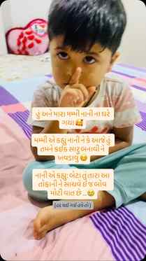 હદ થઈ ગઈ હવે તો આના તોફાન ની …. નાની ને mane સાચવા કરતા તો જ