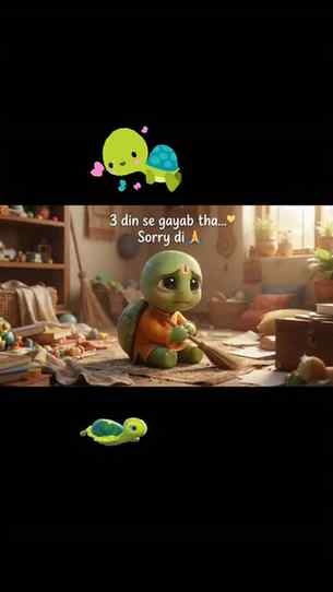 Chota Kachua wapas aa gaya 🐢❤️
Sorry di 3 din gayab tha 🙏
