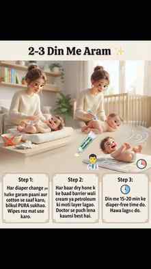 New moms ye 3 steps SAVE kar lo ❤️
Diaper area discomfort sa