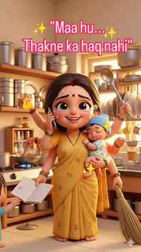 Log kehte hai "Thak gayi?"
Main kehti hu... "Maa hu, thakne 