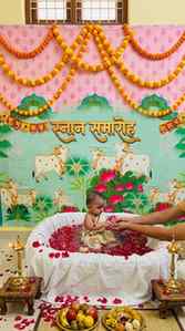 Annaprashan Snan Samaroh👶🙏
 Blessed beginnings, sacred tra