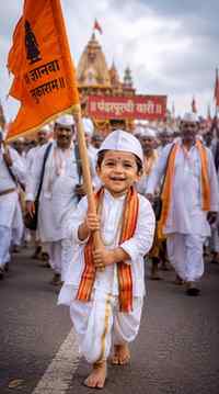 लहान पाऊलं… पण भक्ती मात्र अफाट! 🥹🚩💛

“Vitthal Vitthal Ja