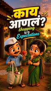 “गण्याने खरंच सगळं आणलं होतं का…? 🤔🛍️❤️”
शेवटचं उत्तर ऐकल