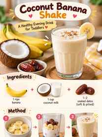 5 Evening Shakes for your Toddler to beat the 4 PM hunger🌴�
