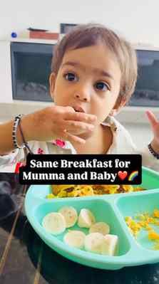 Same Breakfast for Mumma and Baby❤️🌈
🥕🥬 Besan Veggie C