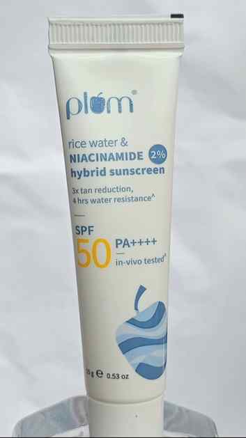 @plumgoodness Rice water and Niacinamide hybrid Sunscreen! ✨