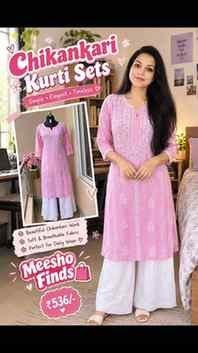 “Pretty chikankari set at a pocket-friendly price 💕”
“Elega