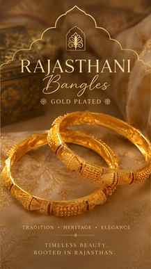 1 Gram Gold-Plated Brass Rajasthani Bangles Set Of 2✨

Comme