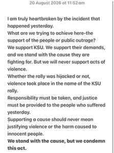 Justice for those who suffered. Accountability for those res