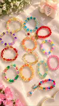 ✨🌈 Cute beads, colorful vibes & pretty bracelets! 💕
Perfec