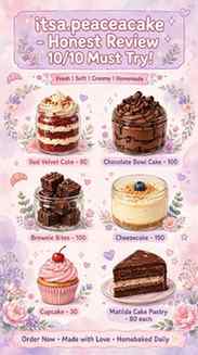 Honest review - 
> Red velvet, chocolate bowl, brownie bites