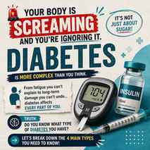 Diabetes isn’t just “high blood sugar.” 👀
There are 4 diffe