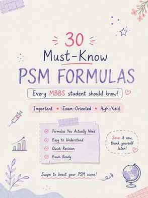 30 PSM formulas. One cheat sheet. 🩺📚
Because why flip thr
