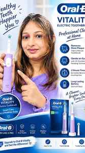 You too can get cleaner teeth by using the Oral-B Vitality R