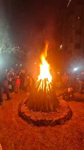 She came, and life bloomed 🌸
Our first Lohri as a family—wr