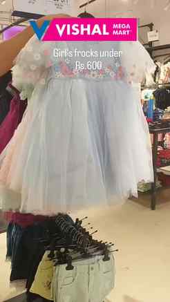 ✨ Cute girls' frocks under ₹600 at Vishal Mega Mart! 💖 Budg