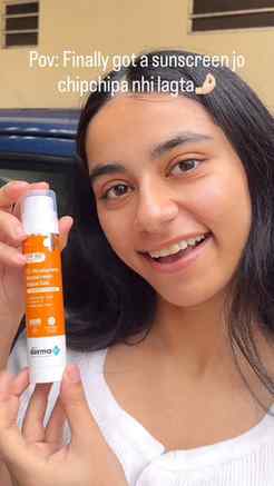@thedermacoindia 1% Hyaluronic Aqua Gel Sunscreen that feels