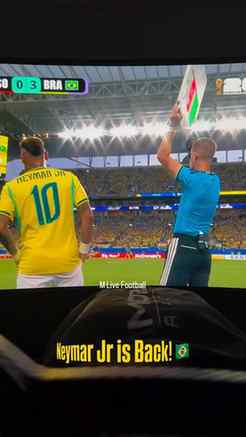 After 981 days, Neymar finally took to the field wearing a B