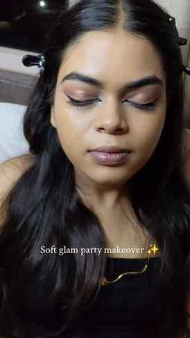 Party makeover created with a soft glam approach —
flawless 