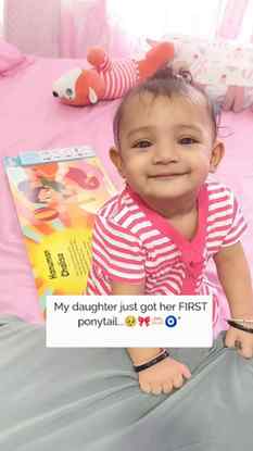 Her First ponytail 🥹🎀✨ 🧿 #babygirl #viralbaby #viralreel