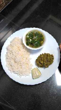 বইল শাক আৰু কলদিলৰ চাটনি //Lunch Thali🌹