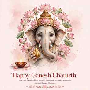 🌸 Happy Ganesh Chaturthi! 🌿✨
May Lord Ganesha bless you w