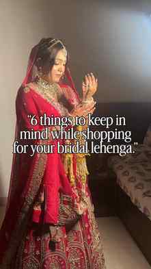1. Set your budget before you start browsing.
Bridal lehenga