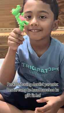 Being a dentist parent is funny.
I go for a dental camp to t