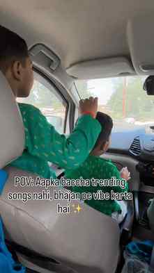 sanskari baccha, bhajan baby, chota bhakt, kanha bhajan, car