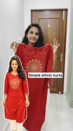 Day 2/10: Ethnic elegance 
Kurta price: under ₹500
.
.
. 
Co