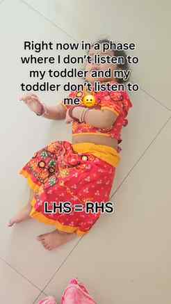 POV: We're both toddlers at this point 😂🤦♀️
I tell her no