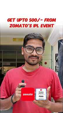 Get 500/- from Zomato IPL event 🔥

#midhunverse #zomatoiple