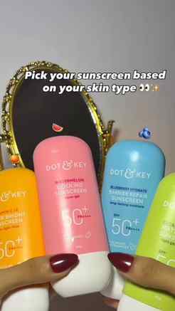 Pick your sunscreen according to your skin type 
,@dotandkey