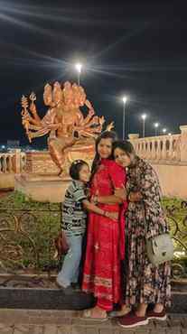 A blessed day at the divine Mahakal Corridor with my daughte
