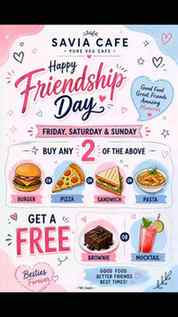 Good friends deserve good food... and FREE desserts! 😍🍫🍹