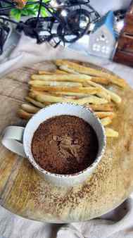 Hot Chocolate with Breadsticks 🥖☕️
#chocolatelover #italia