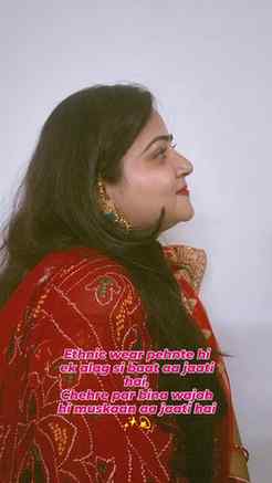 Ethnic wear = instant smile + desi glow ✨”

Jab ethnic pehan